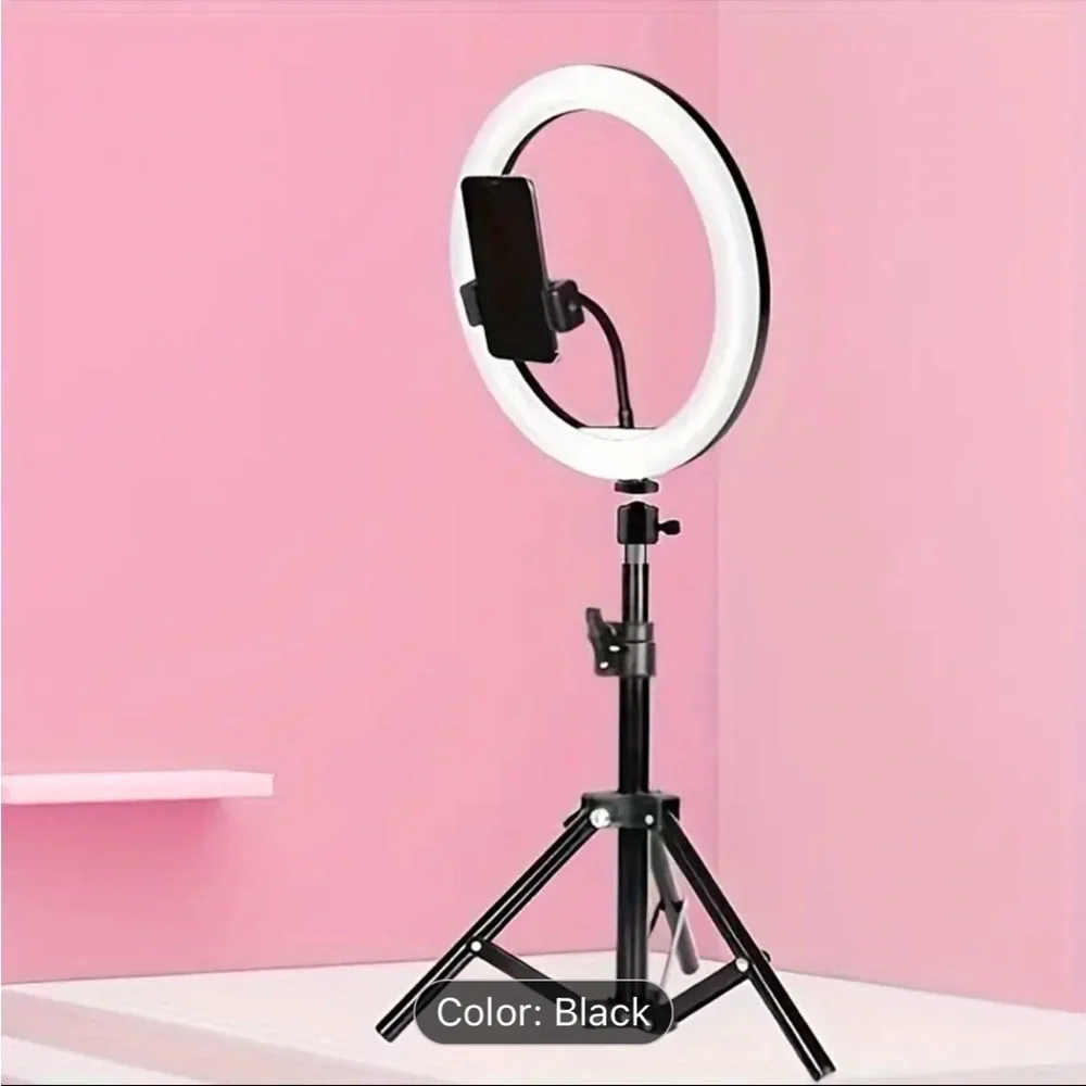 Black Ring Light with Tripod Stand all purchases come with cosmetic bag over $30